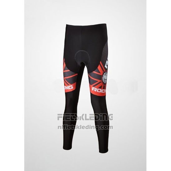 2010 Fietskleding Rock Racing Zwart en Rood Lange Mouwen en Koersbroek